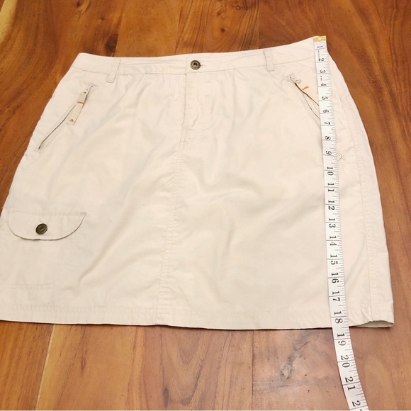 Black Mountain Cream Beige Earthy Minimalist A Line Mini Skirt. - Picture 14 of 16